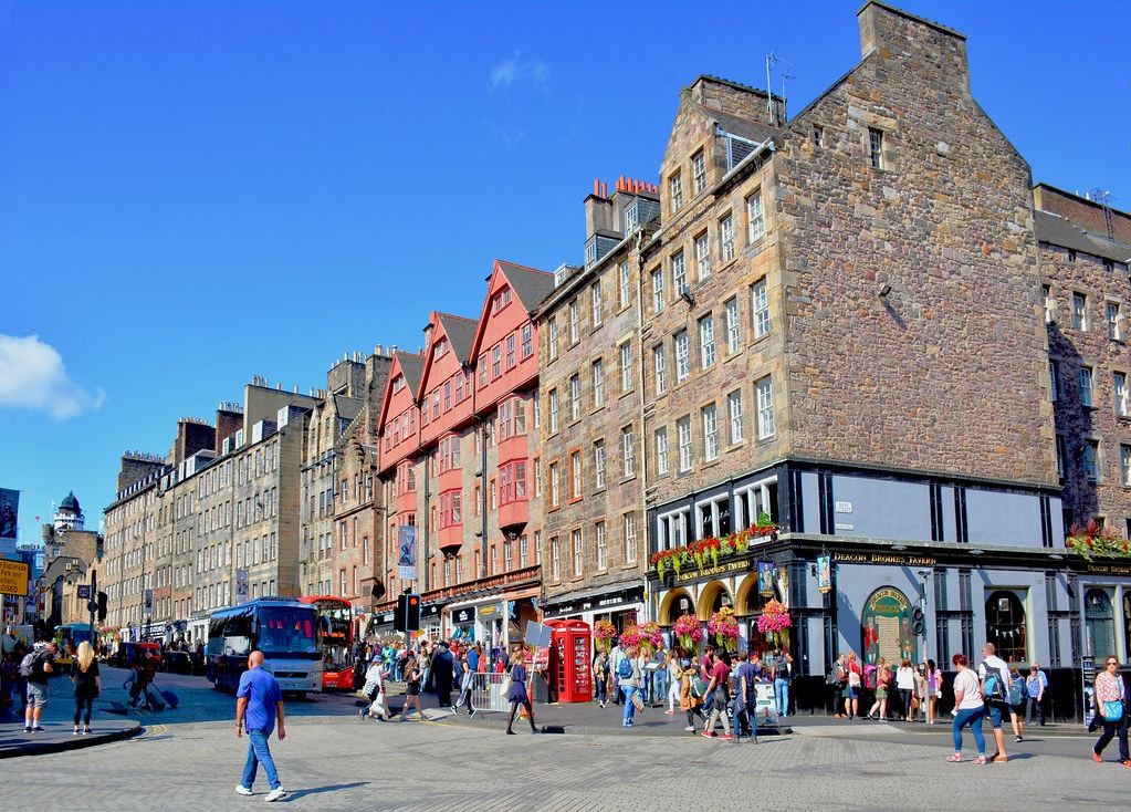 The Royal Mile leading up towards Edinburgh Castle